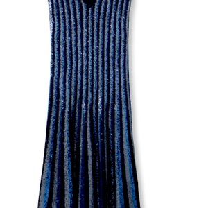 Degrade sequins knit cap sleeve fit and flare dress.Sz 18. Never been worn.